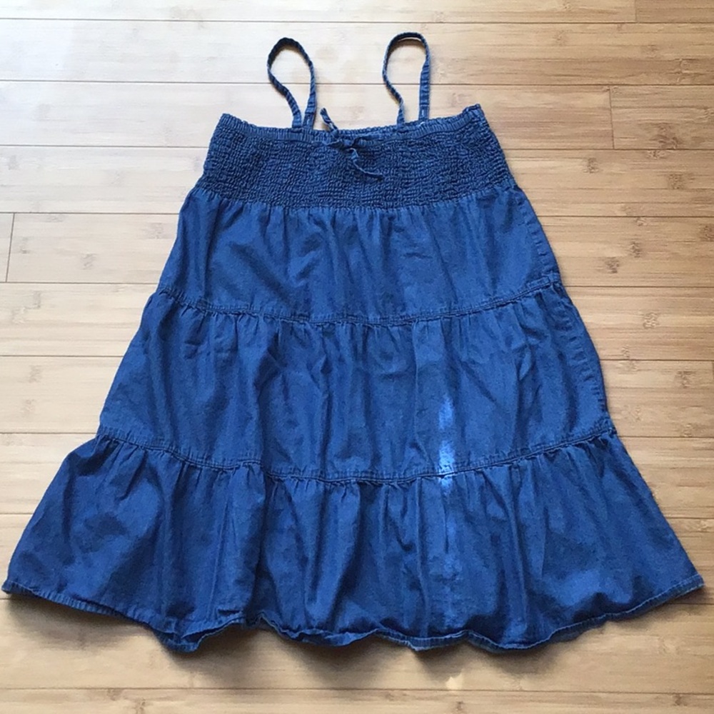 Girls Denim Halter Dress Size L